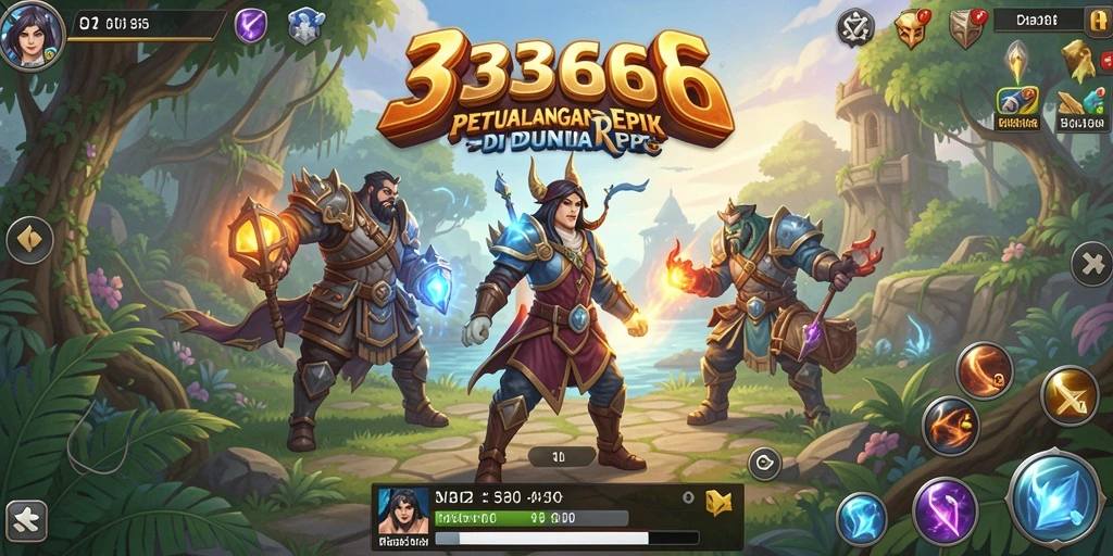 Tampilan gameplay menarik dari 333666 dalam petualangan RPG.
