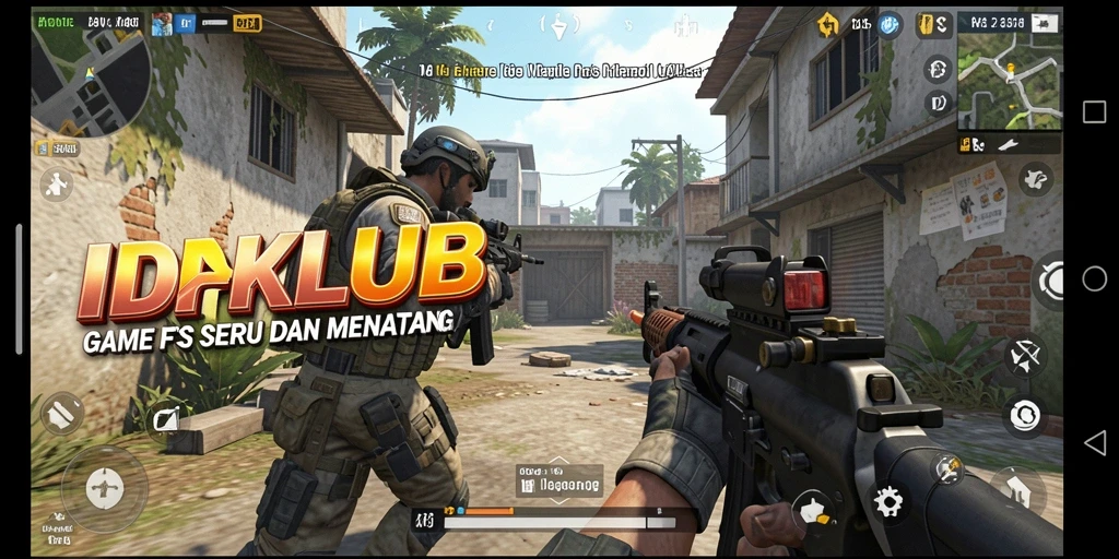 Screenshot memperlihatkan aksi intens dalam pertandingan FPS IDKLUB.