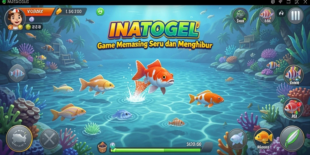 Gambaran gameplay seru INATOGEL saat menangkap ikan terbesar.