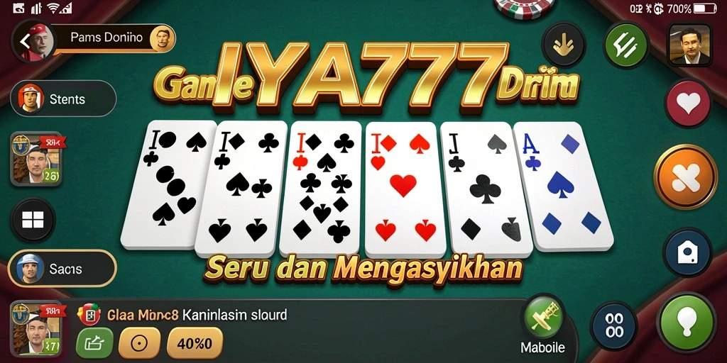 Screenshot gameplay IYA777 yang menampilkan keasyikan bermain Domino.