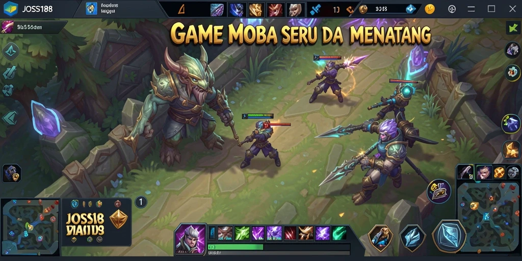Screenshot gameplay JOSS188 yang menunjukkan pertarungan tim yang seru.