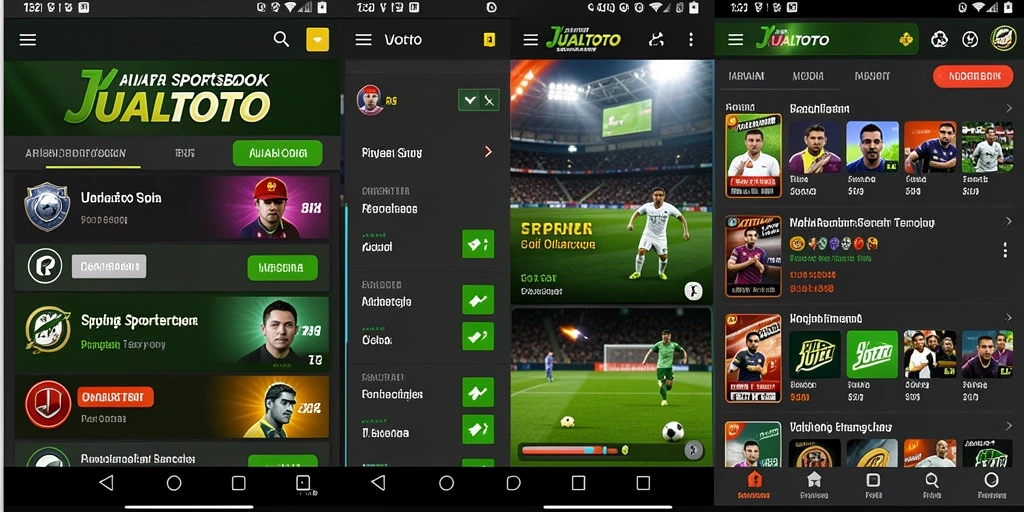 Tampilan menarik dari gameplay Sportsbook JUALTOTO menampilkan fitur taruhan langsung.