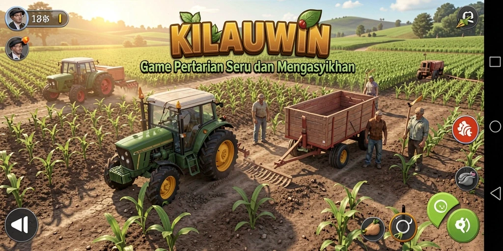 Screenshot menunjukkan gameplay menarik dan penuh warna dari KILAUWIN.