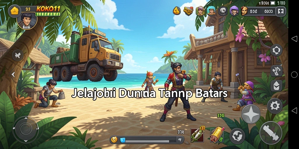Tangkapan layar gameplay KOKO11 yang menunjukkan petualangan mendebarkan di dunia terbuka.