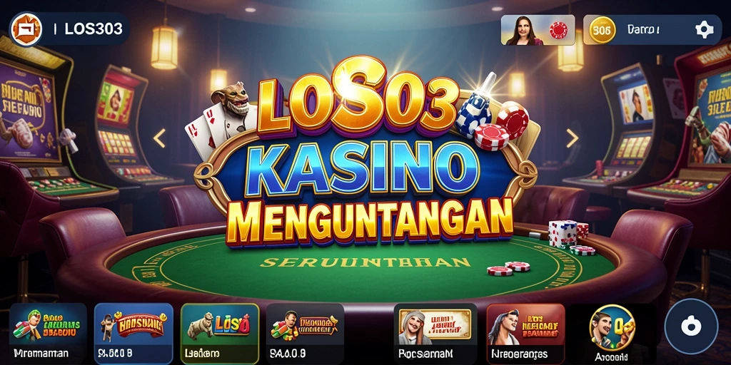 Tampilan layar utama gameplay Kasino yang menarik di LOS303.