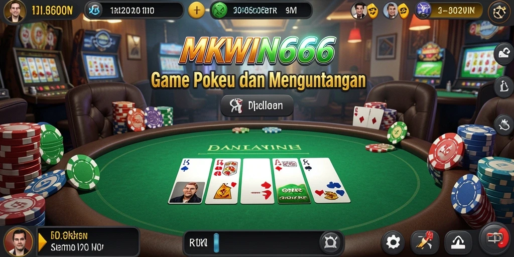 Tampilan menarik dari gameplay Poker di MKWIN666