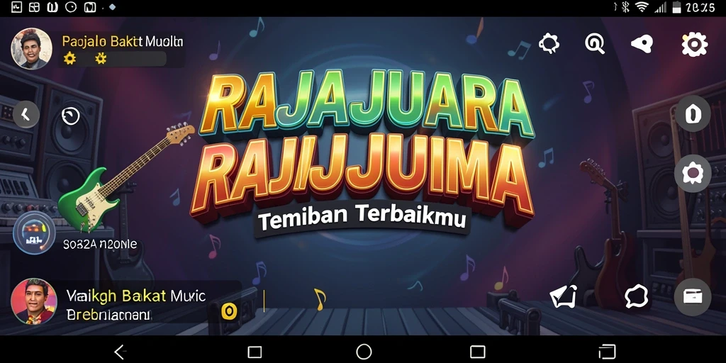 Screenshot gameplay RAJAJUARA menunjukkan keseruan bermain musik.