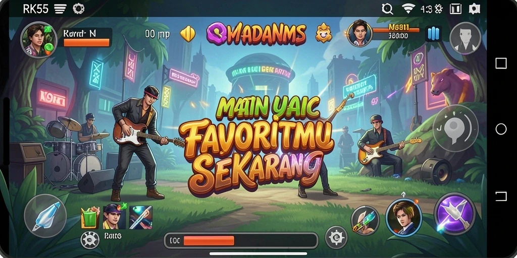 Tampilan gameplay RK55 yang menarik dan penuh warna.