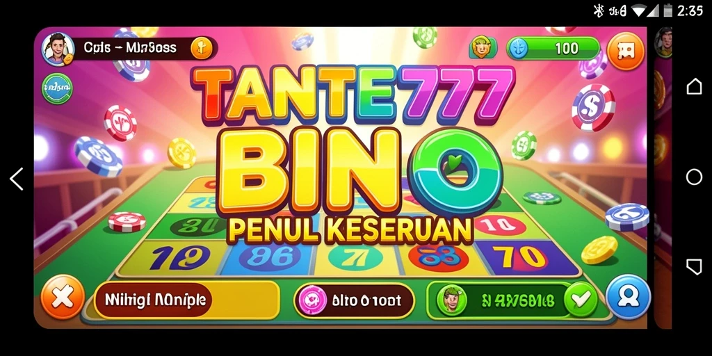 Screenshot gameplay Bingo yang seru dan interaktif di TANTE777.