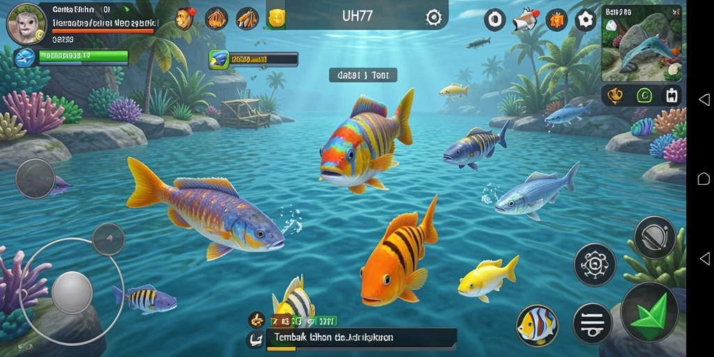 Gameplay UH77 yang menakjubkan menampilkan aksi menembak ikan.