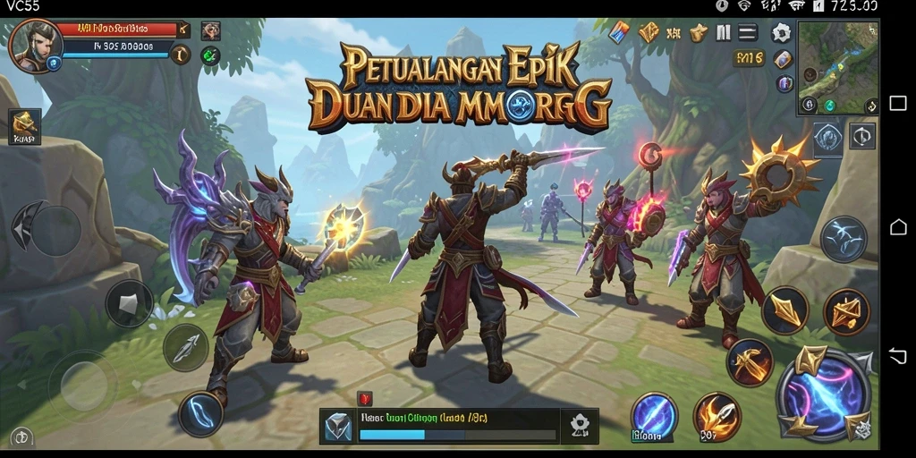 Gameplay menakjubkan dalam dunia fantasi MMORPG.