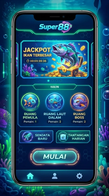 Tampilan antarmuka super88 yang modern dan menarik.